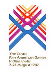 Pôster dos Jogos Panamericanos de Indianápolis - 1987
