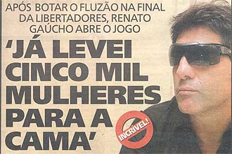 Capa do jornal Meia Hora do dia 8 de junho com Renato Gacho