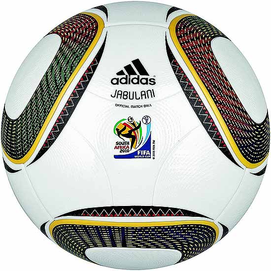 Texto: Jabulani, a bola oficial da Copa do Mundo da África, produzida pela Adidas. (Divulgação)
