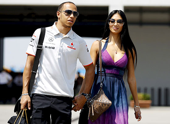 O piloto britnico de Frmula 1 Lewis Hamilton e a namorada, a cantora Nicole Scherzinger