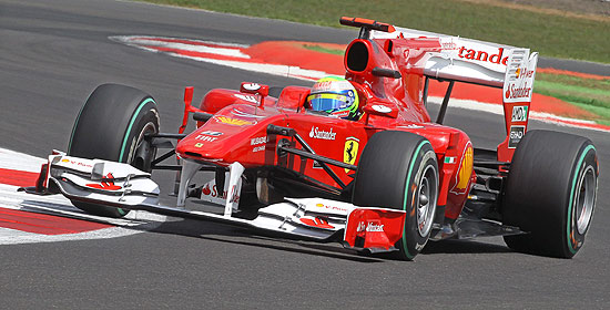O brasileiro Felipe Massa, no autódromo de Silvestone, durante GP da Inglaterra de 2010
