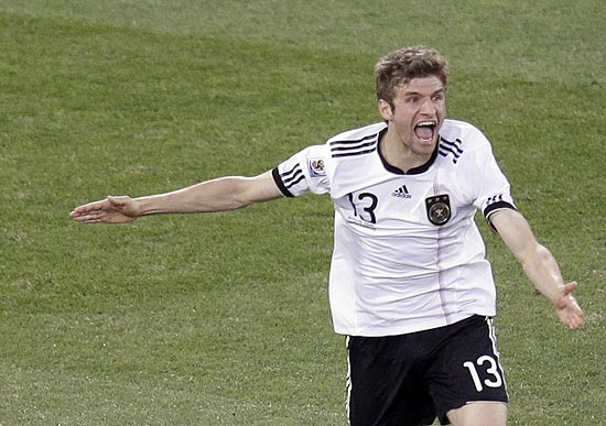 Meia-atacante alemo Thomas Mller foi eleito o melhor jogador jovem da Copa do Mundo