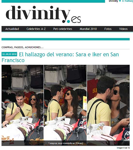 Reprodução do site Divinity - El hallazgo del verano: Sara e Iker en San Francisco