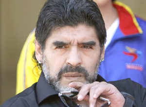 O técnico Diego Armando Maradona