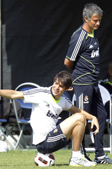 Apesar de se apresentar ao clube, Kaká ainda não participou dos treinos do Real em Los Angeles