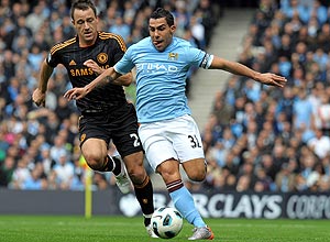 Carlos Tevez fez o gol da vitória do Manchester City