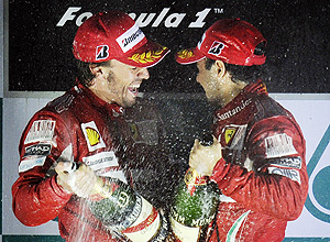 Alonso e Massa no pódio do GP da Coreia do Sul