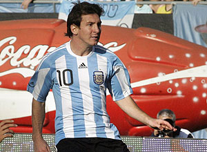 Messi no amistoso diante da Espanha, em setembro