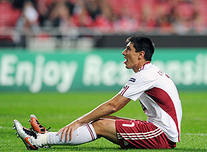 O atacante paraguaio Oscar Cardozo, do Benfica