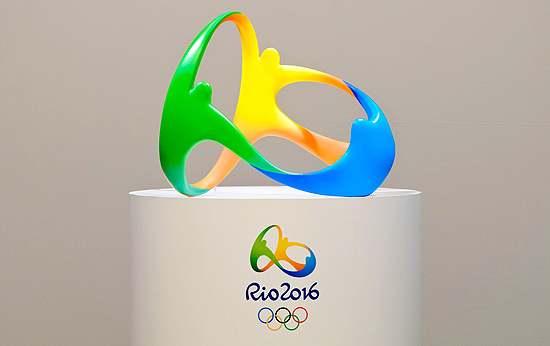 Imagem que representa o logo escolhido para o Rio-2016