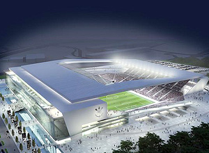 Imagem do projeto do estádio do Corinthians