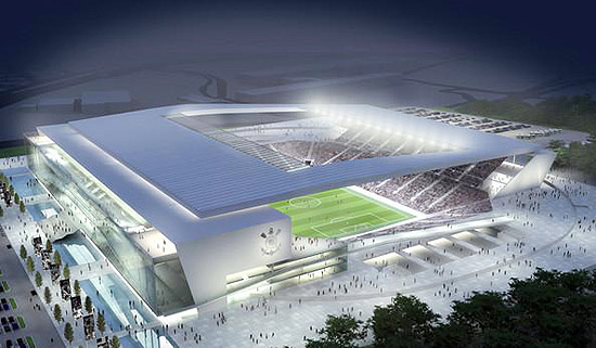 Imagem aérea do projeto do estádio do Corinthians; clique na foto e veja galeria