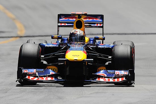 Sebastian Vettel, da Red Bull, foi líder durante a maior parte do GP de Mônaco e terminou em primeiro