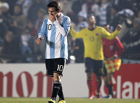 Messi durante o jogo contra a Colmbia pela Copa Amrica