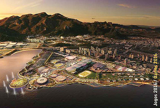 Vista do projeto do Parque Olímpico do Rio