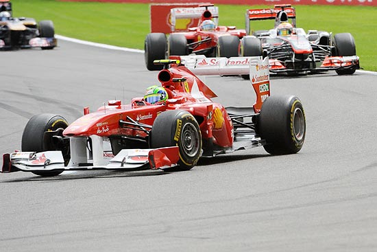 O brasileiro Felipe Massa durante o GP da Bélgica, neste domingo
