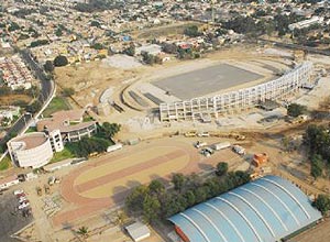 Estádio do atletismo do Pan de Guadajara, que ainda não foi concluído