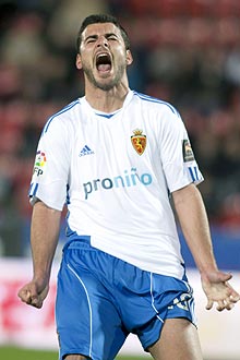 O atacante Braulio, do Zaragoza