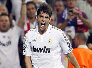 Kaká comemora um gol pelo Real Madrid