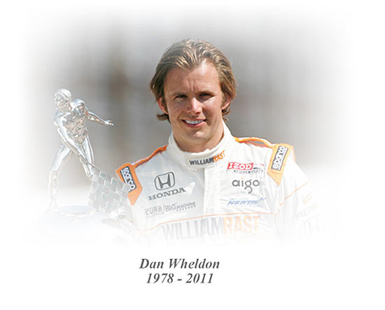 Homenagem feita pela Indy em sua página na internet ao piloto inglês Dan Wheldon