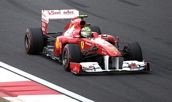 Felipe Massa, da Ferrari, em ao no GP da Coreia do Sul