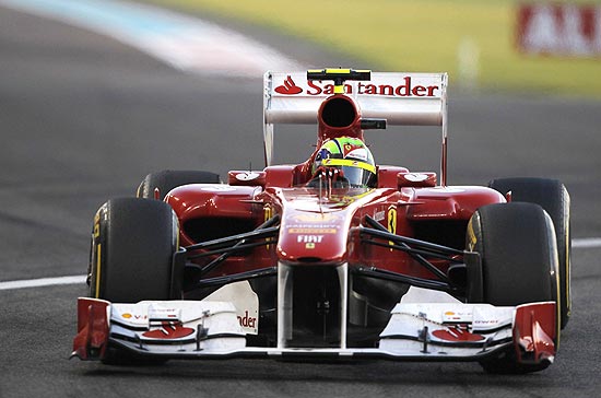 Felipe Massa, da Ferrari, em ao no GP de Abu Dhabi