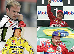 Imagens da carreira de Barrichello; clique na foto e veja o histrico do piloto na F-1