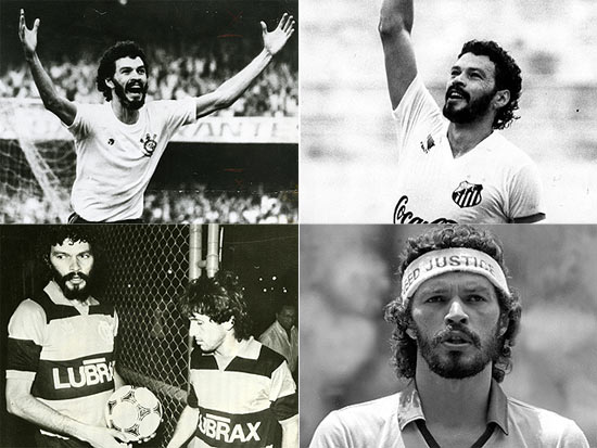 Sócrates no Corinthians, Santos, Flamengo e seleção; clique na foto e veja galeria