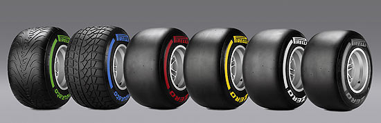 Pneus da Pirelli para o Mundial de F-1 em 2012, lançados nesta quarta em Abu Dhabi 
