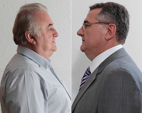 Paulo Garcia (à esquerda) e Mário Gobbi posam em seus escritórios