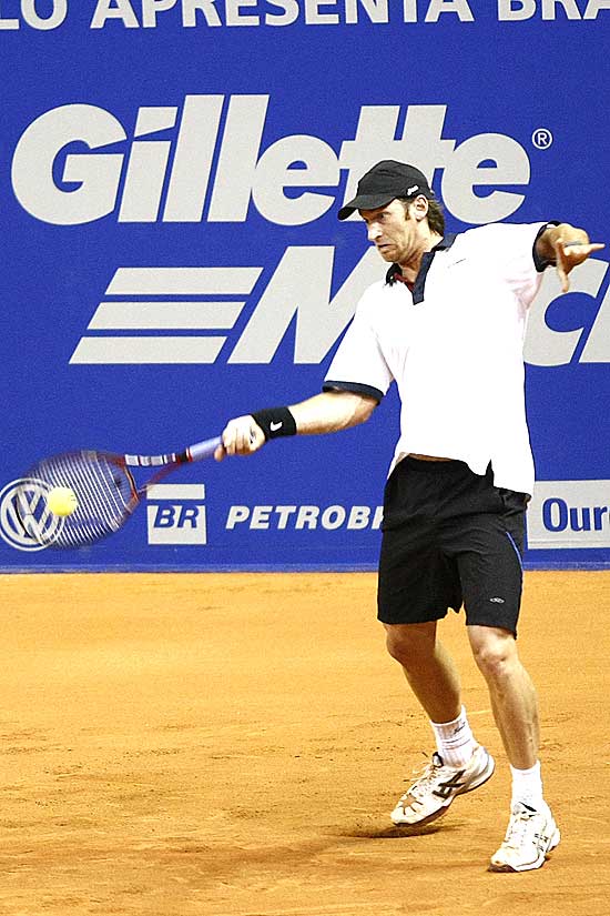 André Chem durante jogo pelo qualifying do Brasil Open 