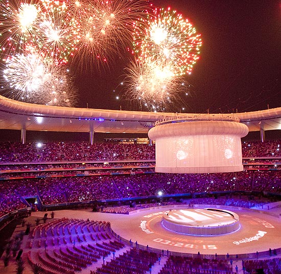 Cerimônia de encerramento dos Jogos Pan-Americanos no estádio Omnilife, em Guadalajara