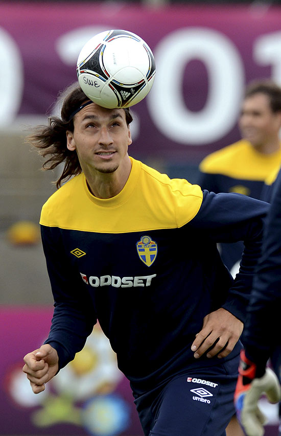 O atacante sueco Zlatan Ibrahimovic na seleo da Sucia durante a Eurocopa 