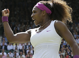 A americana Serena Williams celebra ponto