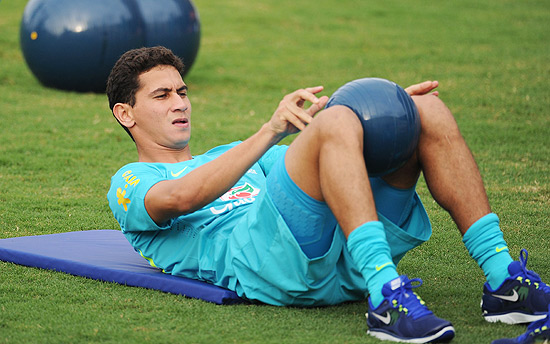 Paulo Henrique Ganso durante treino da seleção no Rio