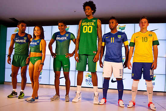 Os uniformes que serão usados pelos atletas brasileiros na Olimpiada de Londres-2012