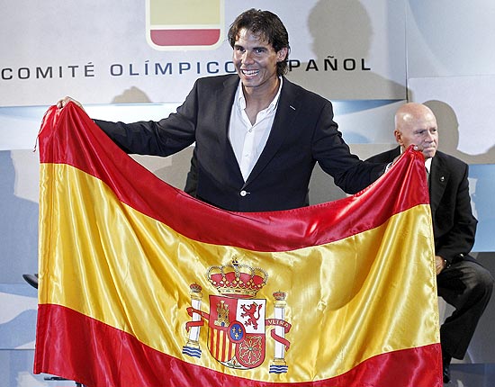 O espanhol Rafael Nadal durante cerimnia do Comit Olmpico Espanhol