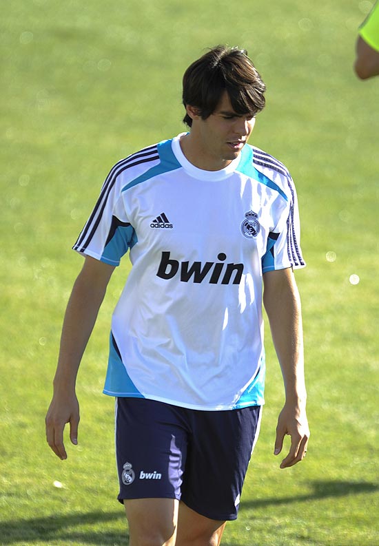 Kaká durante treino no Real Madrid