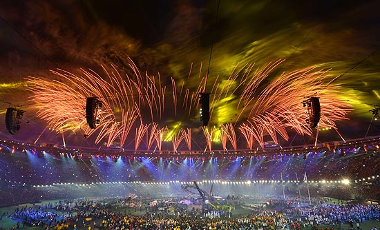 Imagens da festa de encerramento dos Jogos Paraolmpicos de Londres