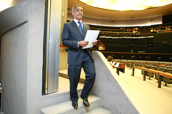 Romrio no plenrio da Cmara dos Deputados, em Braslia