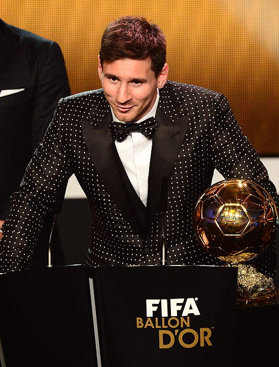 O argentino Lionel Messi durante a premiação da Fifa