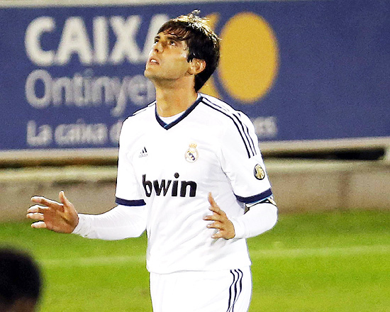 O meia-atacante brasileiro Kaká durante jogo do Real Madrid