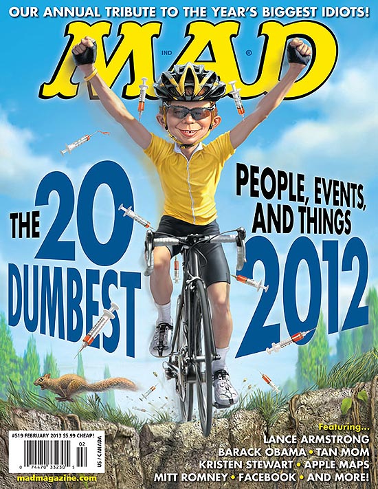 Reproduo da capa da revista americana 'Mad' edio de nmero 519