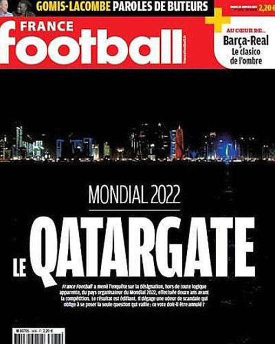 Reprodução da capa da revista 'France Football