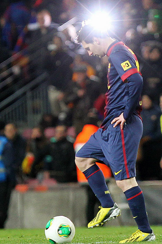 O argentino Lionel Messi durante jogo do Barcelona contra o Real Madrid