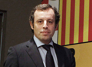 O presidente do Barcelona, Sandro Rosell
