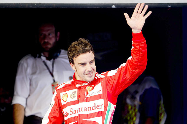 O piloto espanhol Fernando Alonso, da Ferrari, no GP da Malsia