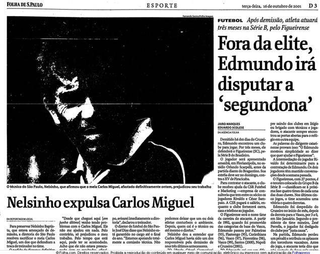 Reproduo de pgina da Folha de 2001 com o caso das laranjas podres; clique na imagem e veja o arquivo na ntegra