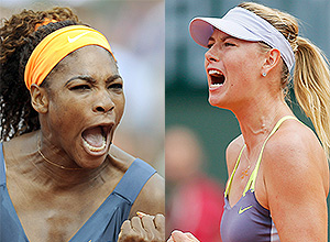 Serena Williams e Maria Sharapova em fotomontagem