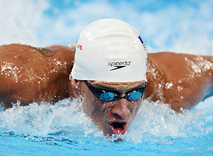 O nadador americano Ryan Lochte treina em Barcelona